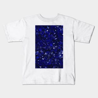 Blue Scattered Sequins Kids T-Shirt